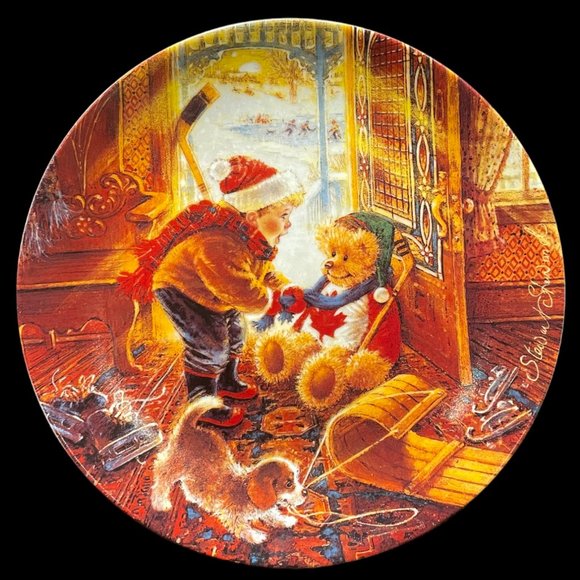 Vintage Stewart Sherwood Collector Plate " You'll Play Goalie", 1992 - Picture 1 of 2